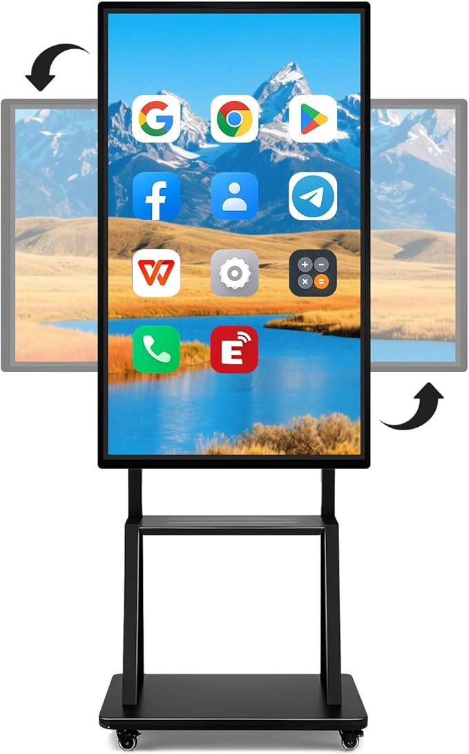 49" Smart Board, Digital Whiteboard Electronic Interactive for Classroom Office Home, Screen Mirroring from Android & iOS for Presention Annotation Live Streaming (49 inch)