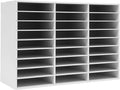 Literature Organizer 27 Slots Compartments Desktop File Sorter Mail Center Paper Storage Cabinet Home & Office Mailbox School Classroom Keepers