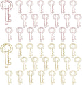 OWLFAVO 40pcs Key Shape Paper Clips with Clear Box, Rose Gold and Yellow Gold, Funny Cute Paperclips Bookmarks Planner Clips for Fun Office Supplies School Gifts Wedding Decoration