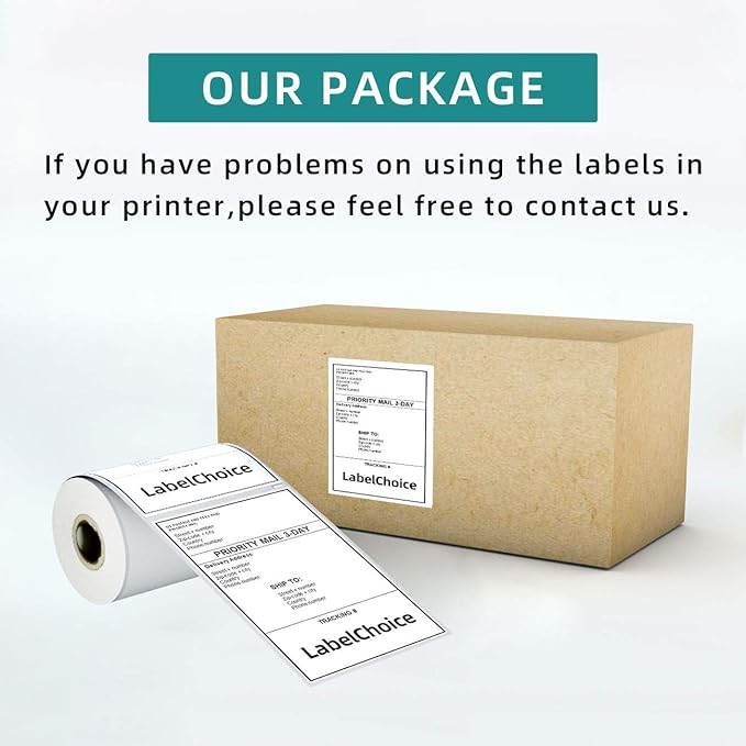 2640 Labels Compatible Dymo 1744907 Shipping Labels（Not for Dymo 550, 5XL）,12 Rolls 4x6 Adhesive Direct Thermal Postage Labels Replacement Used with Dymo Labelwriter 400 450 Twin Turbo,4XL