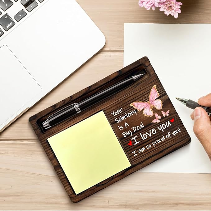 Sobriety Gifts for Women Her, Recovery Sober Gifts Addiction Recovery Gift Your Sobriety is a Big Deal I Am Proud of You Sticky Note Holder Desk Decor