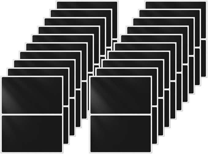 FINDAT Colored Labels Stickers 3×2 Inch Rectangle Vinyl Black Sticker Removable Assorted Color Coding Name Tag for File Folder Classroom Office Inventory Marking 40 PCS