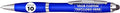 DISCOUNT PROMOS Custom Plastic Stylus Pens Set of 10, Personalized Bulk Pack - Black Ink, Great for Office, School, Business, Tradeshows, Events - Blue
