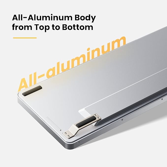 LOFREE Flow84 Low Profile Mechanical Keyboard, 75 Percent Rechargeable Wireless Keyboards with Bluetooth and Wired Connection for Windows, Mac OS/Black Phantom Tactile Switches