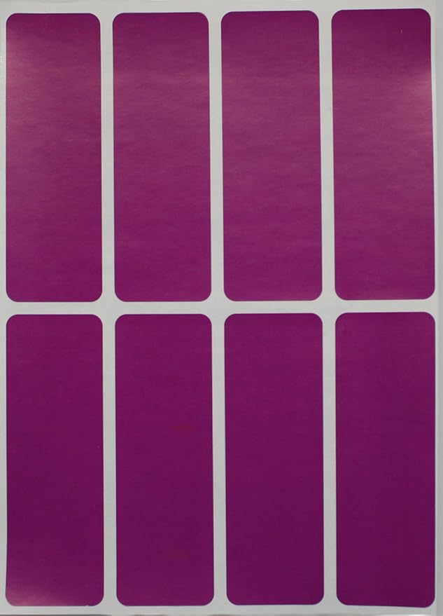 Royal Green Rectangular Stickers Color Coded Write on Labels for Organizing, Moving, & Mailing, 3x1 inch Stickers to Write On Labels & Tags for Home, Office, and School Projects, 120-Pack (Purple)