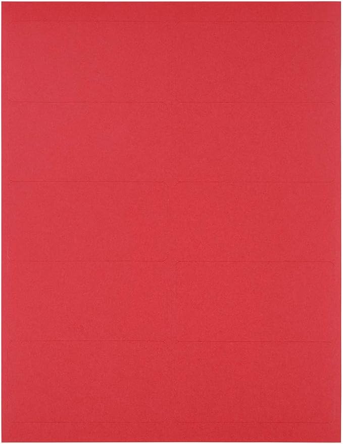 JAM PAPER Shipping Address Labels - Standard Mailing - 2 x 4 - Red - 120/Pack