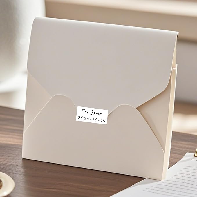 FINDAT Rectangle Label Stickers 1.57×0.75 Inch Vinyl Removable White Sticker Waterproof Writable File Folder Moving Labels for Boxes Home Office Labeling 160 PCS