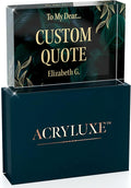 Custom Acrylic Sign Personalized, Custom Desk Name Plate, 18 Styles, (5"x7"), With Gift Box, USA Made by Acryluxe. (Luxurious)