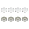 PATIKIL 80mm Desk Grommet, 8pcs Desk Cord Hole Cover Desk Cable Hole Grommet Cover Sturdy ABS Plastic Round for Cables Cabinets Desktop Equipment Wiring Organizing,Elasticity, Silver