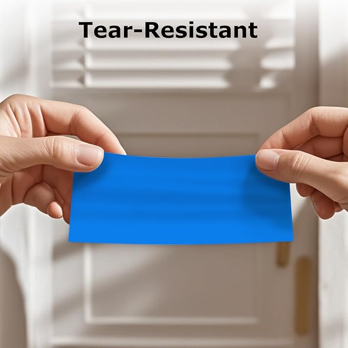 FINDAT Colored Stickers 4×2 Inch Vinyl File Folder Sticker Blue Rectangle Removable Waterproof Color Coding Moving Label for Boxes Office Inventory Labeling 60 PCS