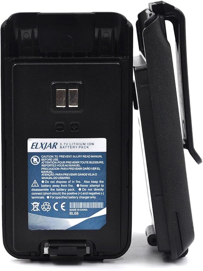 (5-Pack) 3.7V 1200mAh Li-ion Battery, Replacement for RT68 RT68B RT68S RT68Plus BL68 Two-Way Radios Rechargeable Pack