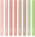 Piochoo Highlighters Assorted Colors,8pcs Bible Highlighters No Bleed Hghlighter Markers for Journaling Back to School Teacher Supplies Office Supplies