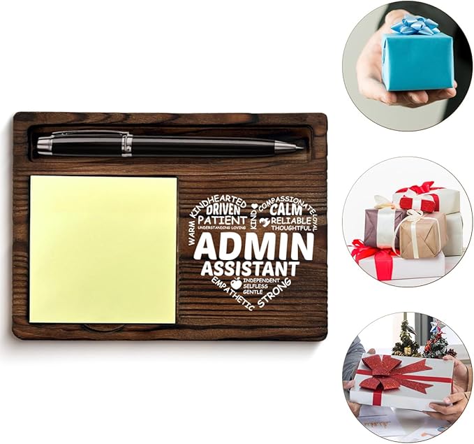 Admin Assistant Gifts for Women Men, Appreciation Gifts for Administrative Assistants Secretary, Admin Assistant Sticky Note Holder for Office Desk Decor