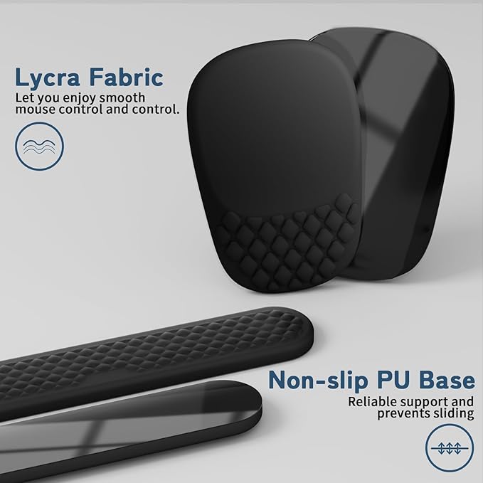 VAGAU Ergonomic Mouse Pad with Wrist Rest, Mousepad Wrist Support Keyboard Wrist Rest with Comfortable Memory Foam Massage Bulge and Non-Slip PU Base for Relief Carpal Tunnel Pain