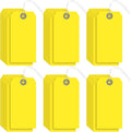 1000 Pcs Blank Manila Shipping Tags with Wire 4 3/4" x 2 3/8" Paper Hang Luggage Price Asset Gift Label Key Tags (Bright Yellow)
