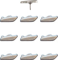 Motor Boat Push Pins - Silver Speedboat Map Pins for Cork Boards, Maps, or Lapel Use - Designed in USA - Set of 10