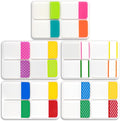 400 Pcs Sticky Index Tabs Colored Sticky Tabs Writable and Repositionable File Tab Self Adhesive Colored Page Markers Labels for Reading Notes Books Book Binders Papers Documents Classify Files