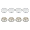 PATIKIL 60mm Desk Grommet, 8pcs Desk Cord Hole Cover Desk Cable Hole Grommet Cover Sturdy ABS Plastic Round for Cables Cabinets Desktop Equipment Wiring Organizing,Elasticity, Silver