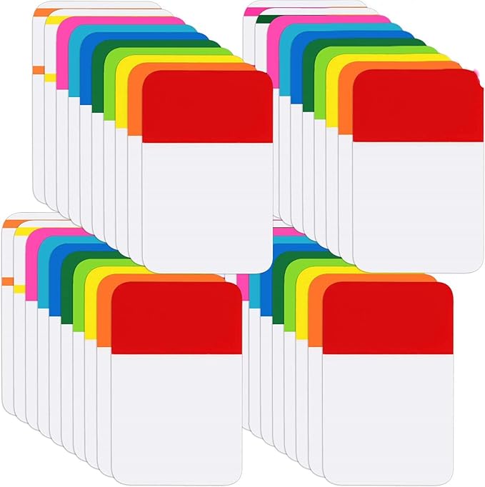 Jovitec 800 Pcs Sticky Index Tabs Sticky Page Markers Notes File Tabs Writable Repositionable File Flags Labels for Pages or Book Markers Binders Reading Notes Classify Files 40 Sets