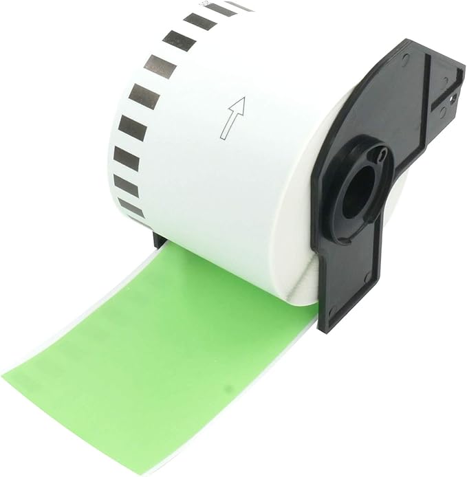 BETCKEY - Continuous Length Labels Replacement for Brother DK-2205 (2.4 in x 100 ft), Compatible with Brother QL Label Printers [1 Rolls/Continuous Labels, Green]