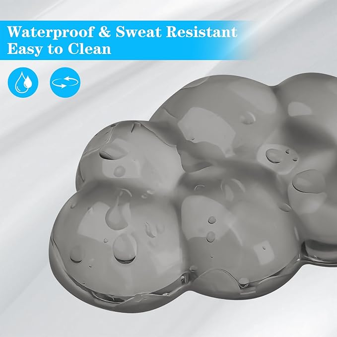 Gel Cloud Mouse Wrist Rest, Cute Wrist Support and Arm Support for Mouse Rest Typing Pain Relief，Suitable for Office/Computer/Laptop/Gaming (Transparent Gray)