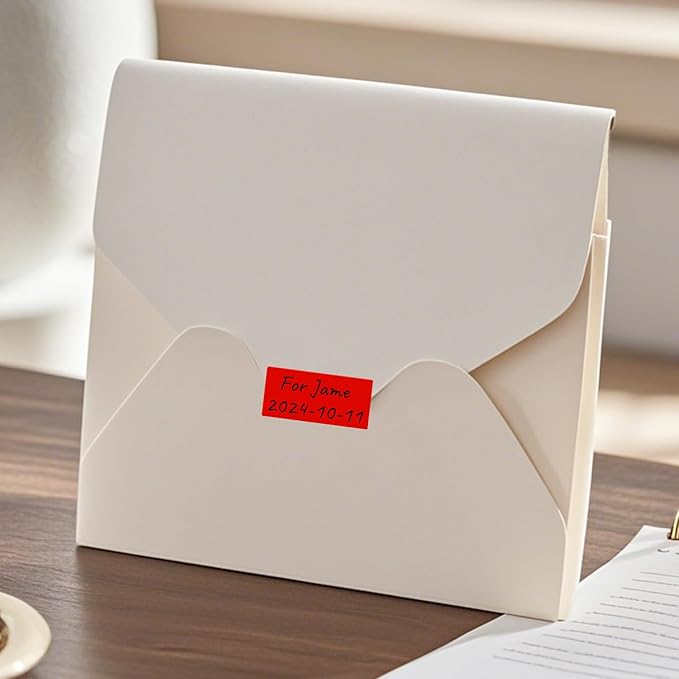 FINDAT Color Coding Stickers Rectangle 1.57×0.75 Inch Vinyl Red Sticker Removable Waterproof Writable File Folder Moving Labels for Boxes Home Office Marking 160 PCS