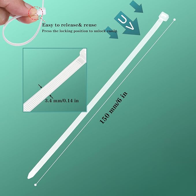 zip tie mounts （100PCS）,transparent adhesive wire clips19.5mm-19.5mm，100PCS 150mm adhesive zip cable tie mounts(white)