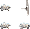 Comedy and Tragedy Masks Push Pins - Silver Theater Mask Map Pins for Cork Boards, Maps, or Lapel Use - Designed in USA - Set of 4