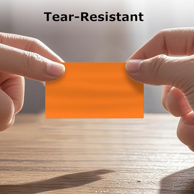 FINDAT Colored Labels Stickers 1.57×0.75 Inch Rectangle Vinyl Orange Sticker Removable Assorted Color Coding Name Tag for File Folder Classroom Office Inventory Marking 160 PCS