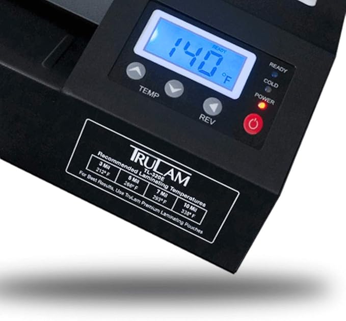 TruLam 12.5" Pouch Laminator with Variable Temperature and Speed | Compatible with 3 Mil - 10 Mil Thermal and Cold Pouches | Laminates Documents & Photos | Low to Medium Volume Use | 1-Year Warranty