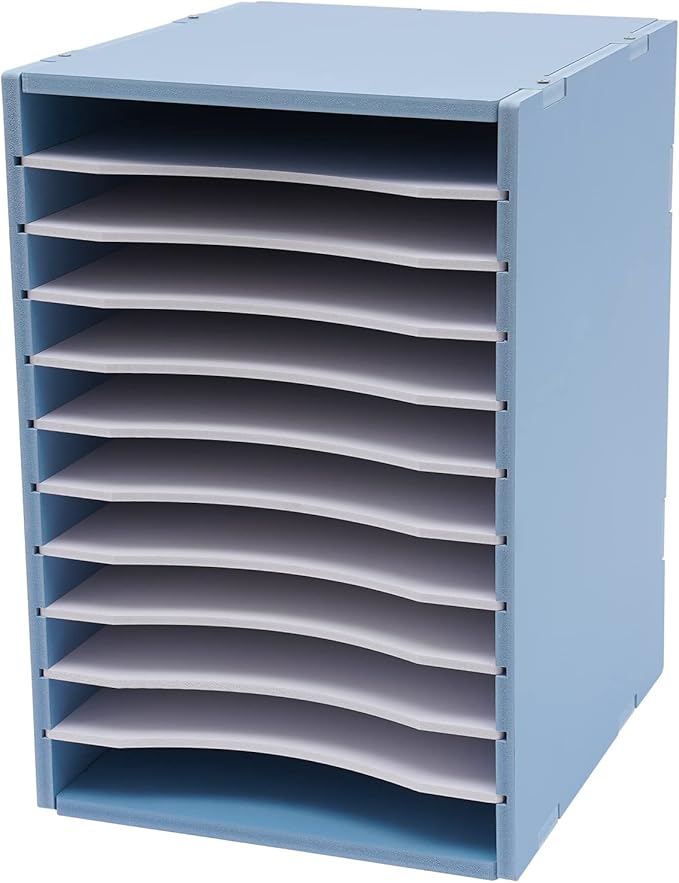 Vertical Desktop Sorter, 11 Slots Mail Organizer Vertical File Organizer, PVC Paper Sorter Organizer with 11 Adjustable Compartments, Construction Paper Storage Mailbox for Home Office