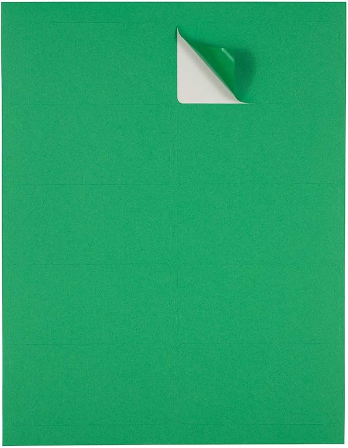JAM PAPER Shipping Address Labels - Standard Mailing - 2 x 4 - Green - 120/Pack