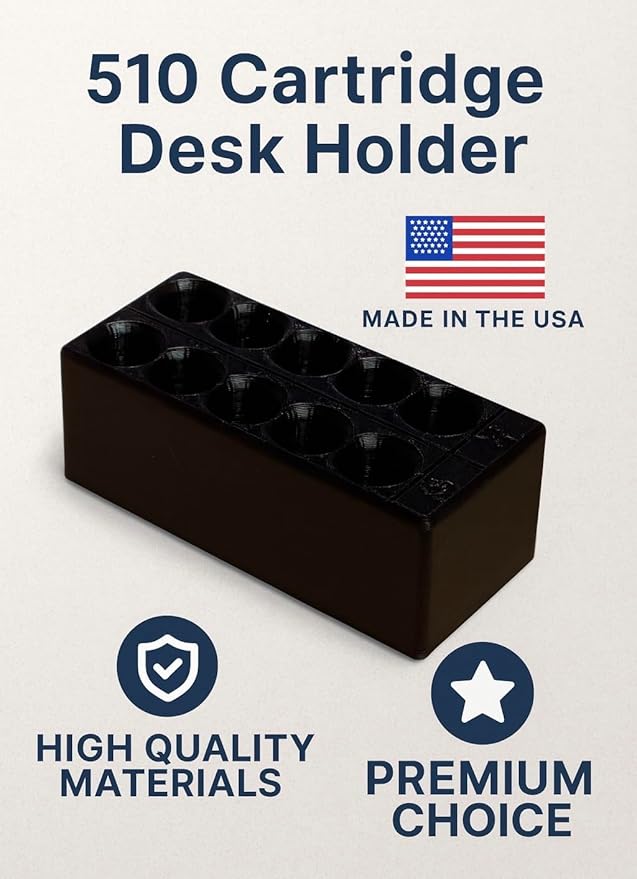 Desk Organizer for 510 Cartridge Holder and Cartidges, Pens, and Pencils
