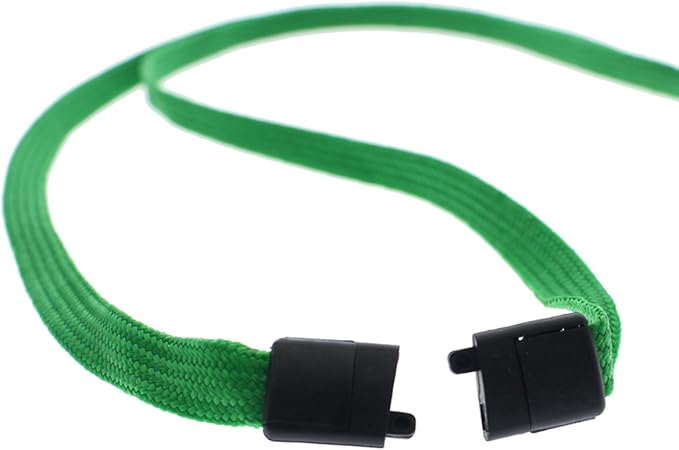 Specialist ID Bulk 100 Pack - Premium Breakaway Lanyards for ID Badges - Metal Swivel J Hook - 3/8” Wide - 36 Inch Length - Flat Woven (Green)