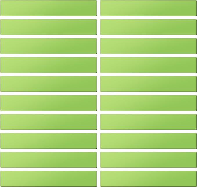 LLPT Dry Erase Magnetic Label Strips 20 Pack 2" x 12" Blank Reusable Writable Magnet Stickers for Organizing Labeling on Fridge Whiteboard Crafts and More Metallic Surfaces Green(DMS21220GN)