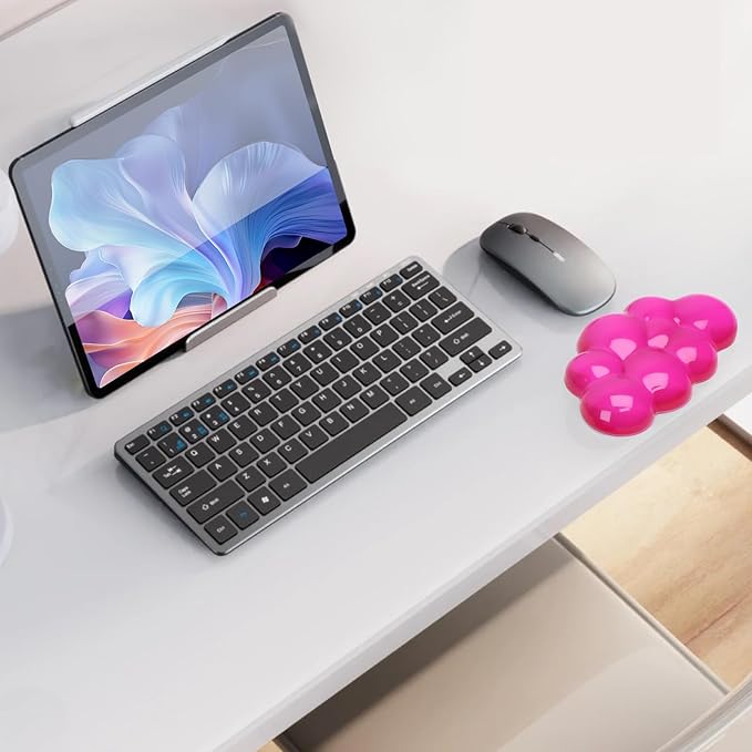 Gel Cloud Mouse Wrist Rest, Cute Wrist Support and Arm Support for Mouse Rest Typing Pain Relief，Suitable for Office/Computer/Laptop/Gaming (Transparent Red)