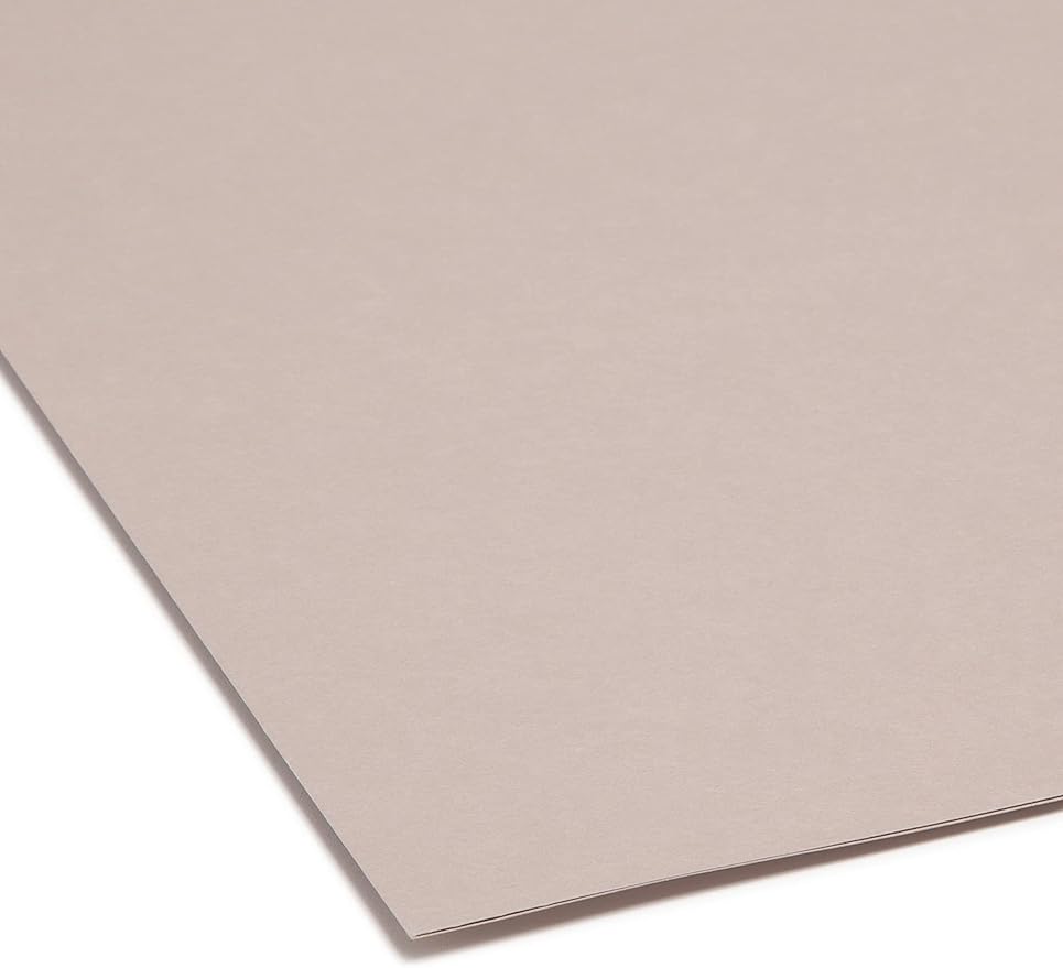 Smead File Folder, Reinforced 1/3-Cut Tab, Legal Size, Gray, 100 per Box (17334)