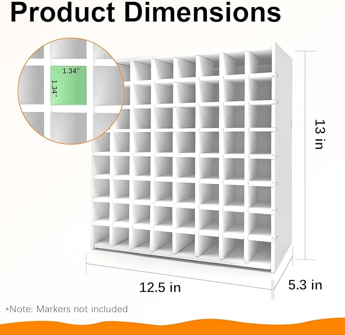 Marker Storage Organizer, Marker Holder for 256 Markers, Art Markers, Watercolor Brushes, Colored Pencils Organizer Holder for Desk