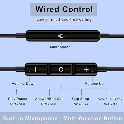 2 Pack of USB C Headphones for iPhone 16/16 Pro/16 Plus/16 Pro Max/15/15 Plus/15 Pro/15 Pro Max,Black USB Type C Earphones HiFi Stere, Black Wired Earbuds with Microphone & Volume Control