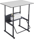 Safco Products AlphaBetter Adjustable-Height Desk, 36" W x 24" D Premium Desktop, Swinging Footrest Bar Classroom and Home School Desk