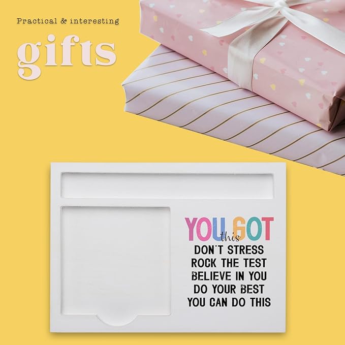 Encouragement You Got This Motivational Desk Gift for Student Teacher Coworker Friend, Positive Test Prep Reminder, Promotion Cheer Up Gift for Him Her Coworker Friends Note Pad Holders KBB07