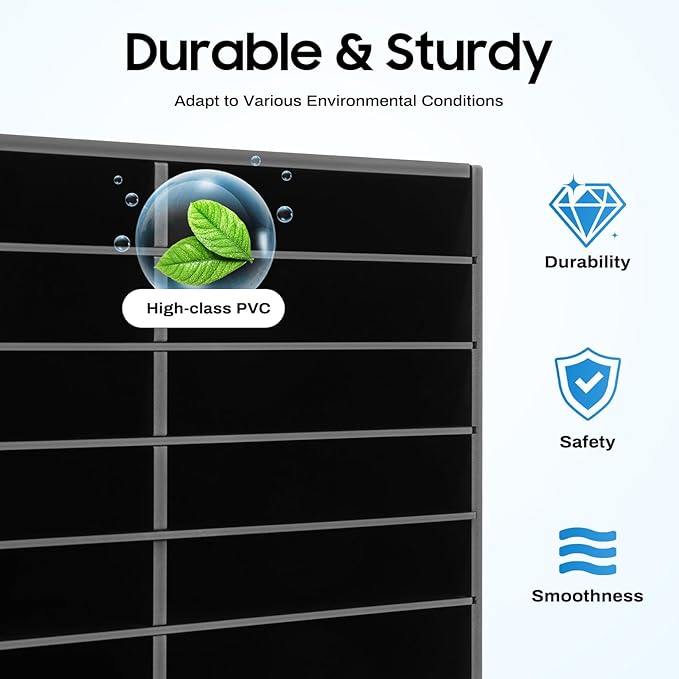 27 Slot Literature Organizer, Vertical Desktop File Sorter Mail Center with Thickened PVC Board, Vertical Paper Storage Cabinet for Classroom, Home & Office (27 Slots Black)