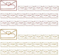 OWLFAVO 40pcs Envelope Shape Paper Clips with Clear Box, Rose Gold and Yellow Gold, Funny Cute Paperclips Bookmarks Planner Clips for Fun Office Supplies School Gifts Wedding Decoration
