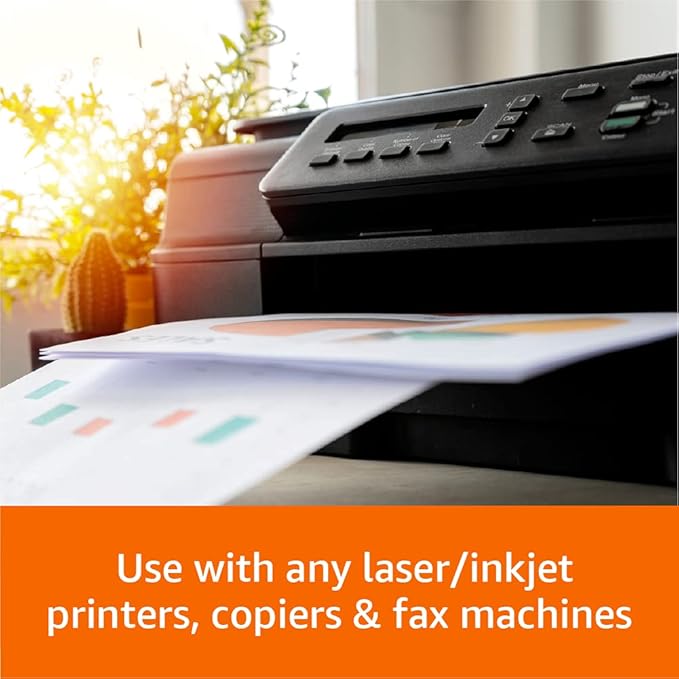 Amazon Basics Multipurpose Copy Printer Paper, 20 lb, 11 x 17 Inches, 5 Reams (2,500 Sheets), 92 Bright, White