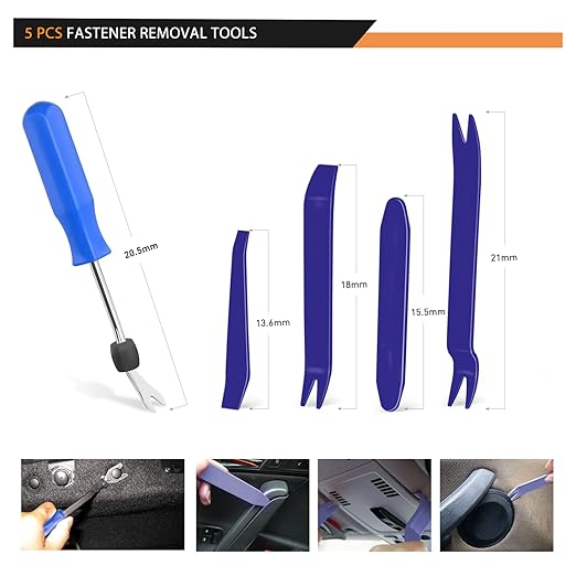 GOOACC 1315PCS Retainer Clips Interior Accessories - 56 Most Popular Sizes Bumper Trim Body Clips with Fasteners Remover and 10Pcs Reusable Cable Ties for Toyota Nissan Ford BMW Chevy Honda Subaru