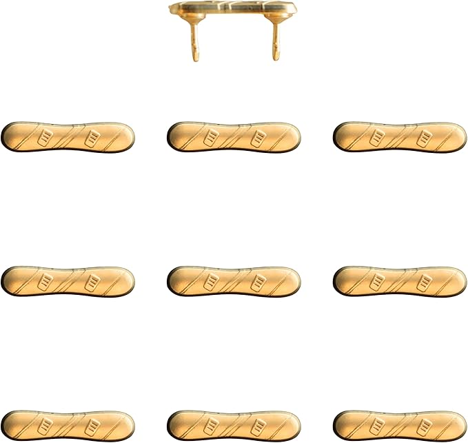 Snowboard Push Pins – Gold Snowboard Map Pins for Cork Boards, Maps, or Lapel Use - Designed in USA - Set of 10