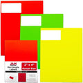 JAM PAPER Shipping Address Labels - Standard Mailing - 2 x 4 - Assorted Bright Neon Fluorescent - 6 Packs of 20 Labels - 120 Labels Total
