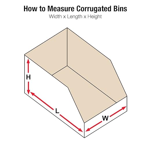 Box USA Storage Bins Large 8"L x 24"W x 12"H 25-Pack - Corrugated Cardboard Box for Packing, Moving, and Storage