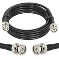 BNC Cable - 8FT RG58 50 ohm Male to Male Coax Cables Low Loss BNC Extension Coaxial Cable with for Antennas, RF Radios, Modems, Oscilloscopes, Spectrum, etc (Black)