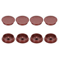 PATIKIL 60mm Desk Grommet, 8pcs Desk Cord Hole Cover Desk Cable Hole Grommet Cover Sturdy ABS Plastic Round for Cables Cabinets Desktop Equipment Wiring Organizing,Elasticity, Brown